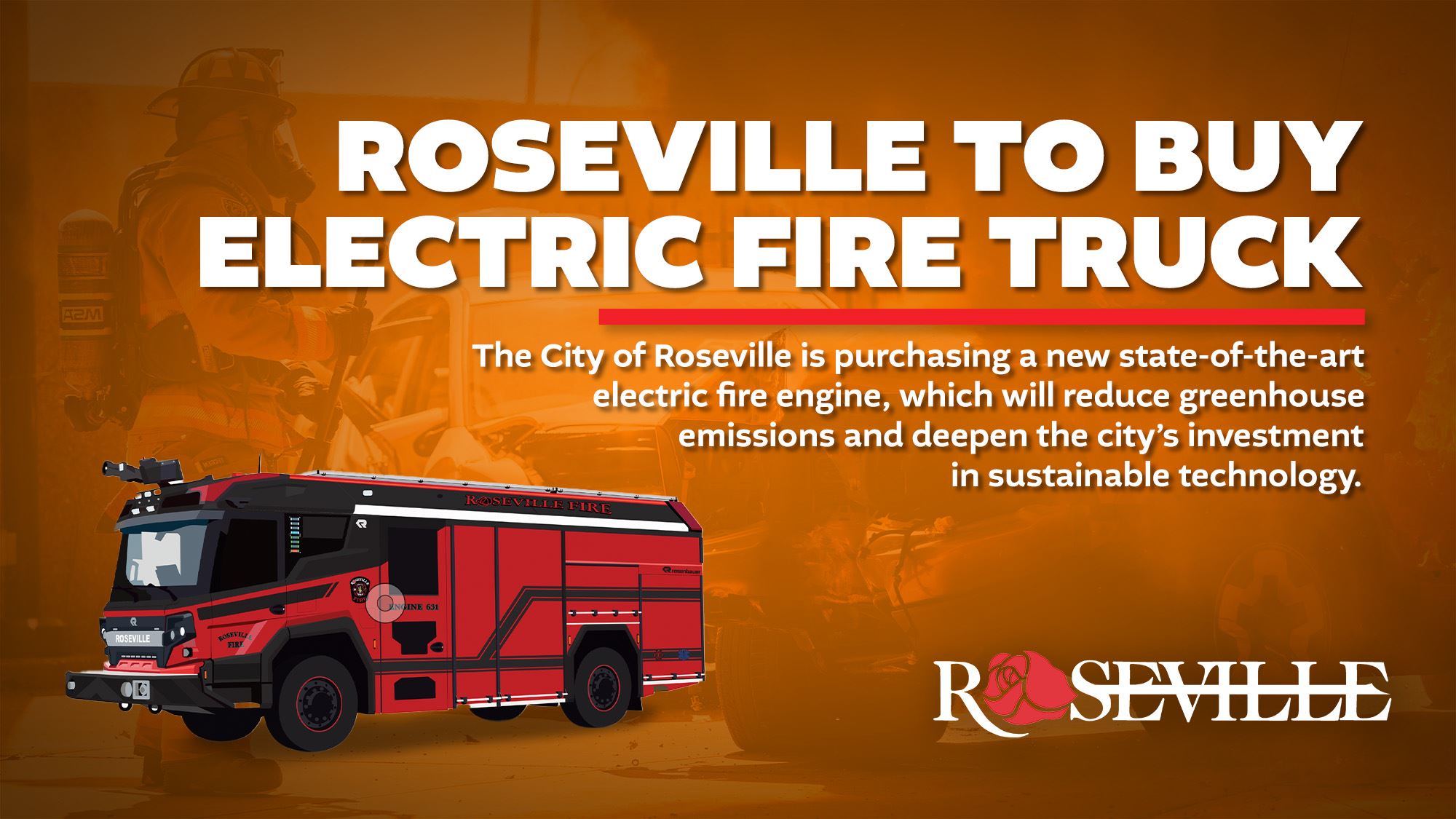 Roseville to buy electric fire truck.