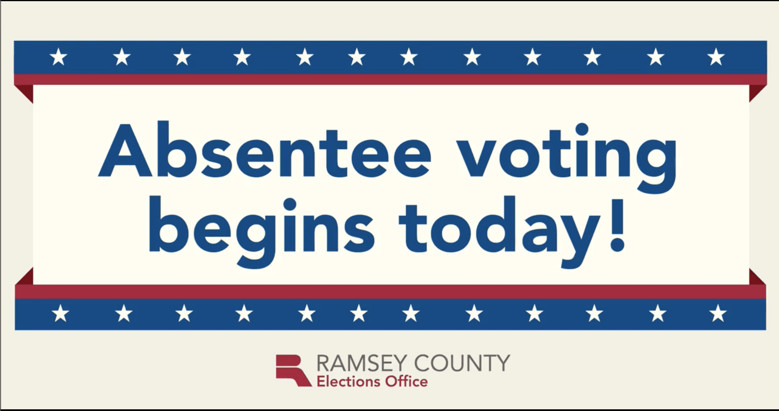 Absentee voting begins September 20.