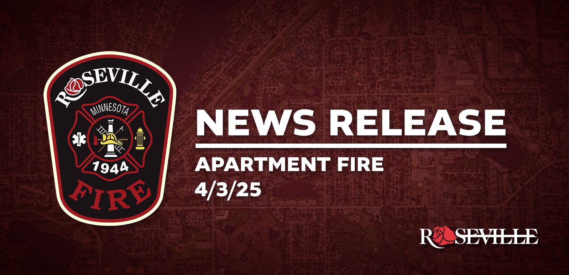 Roseville Fire news release April 3, 2025.