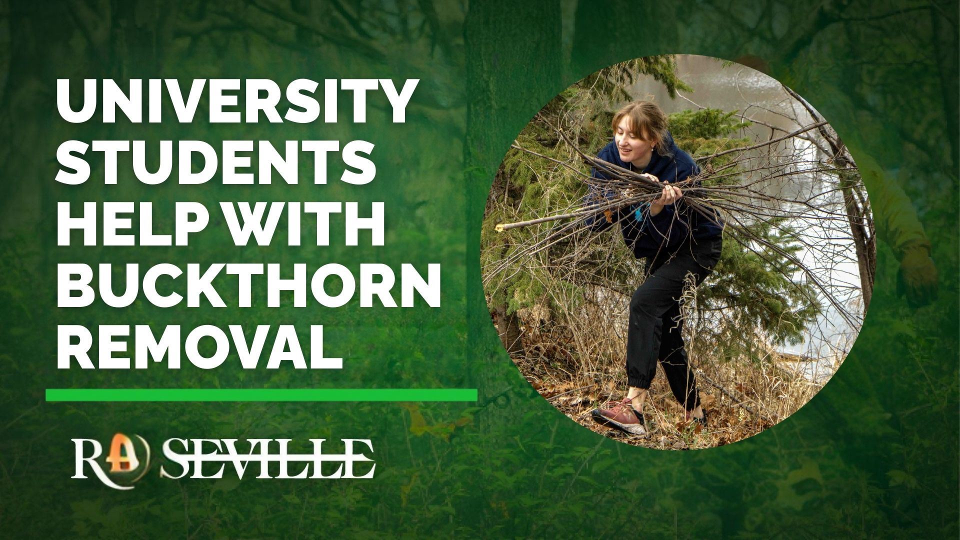 College Students help with habitat restoration at Langton Lake (6)