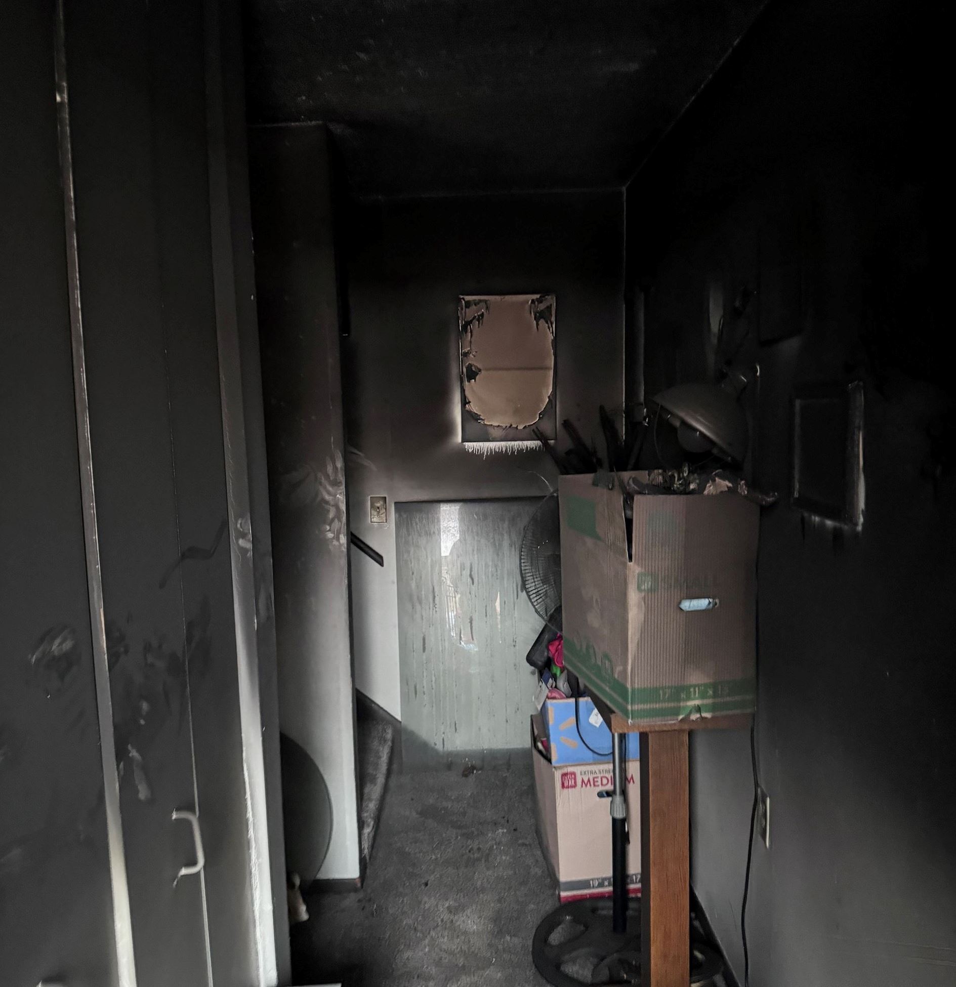 Roseville Firefighters at a structure fire on January 14, 2024.