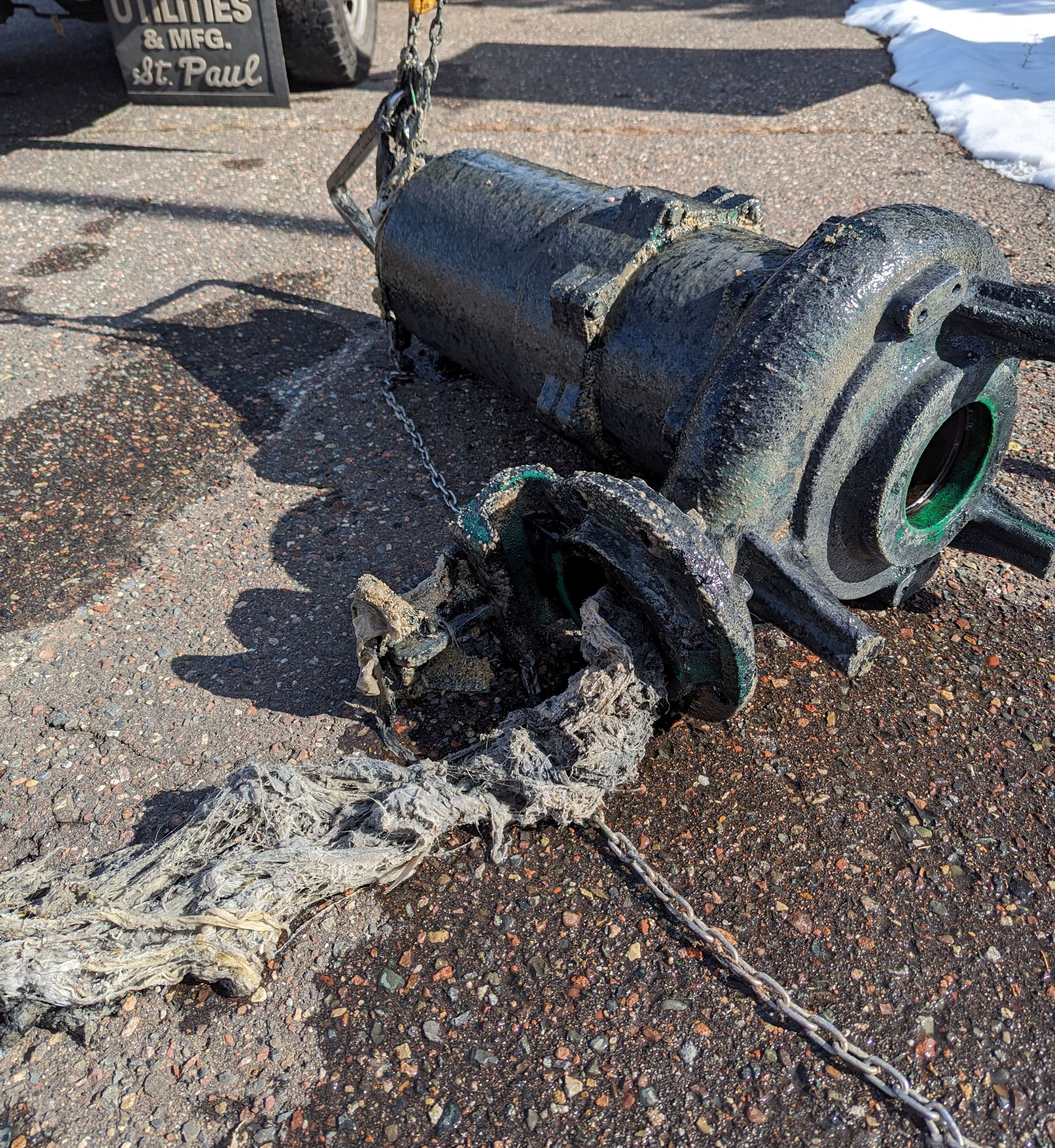 sanitary sewer backup do to flushable wipes